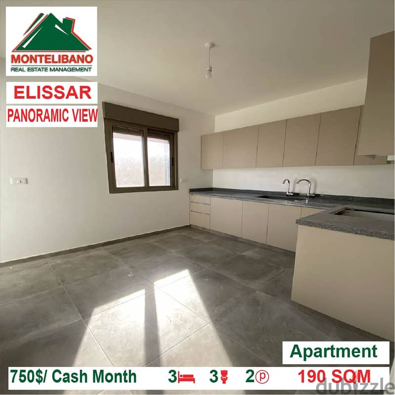 750$/Cash Month!! Apartment for rent in Elissar!! 3