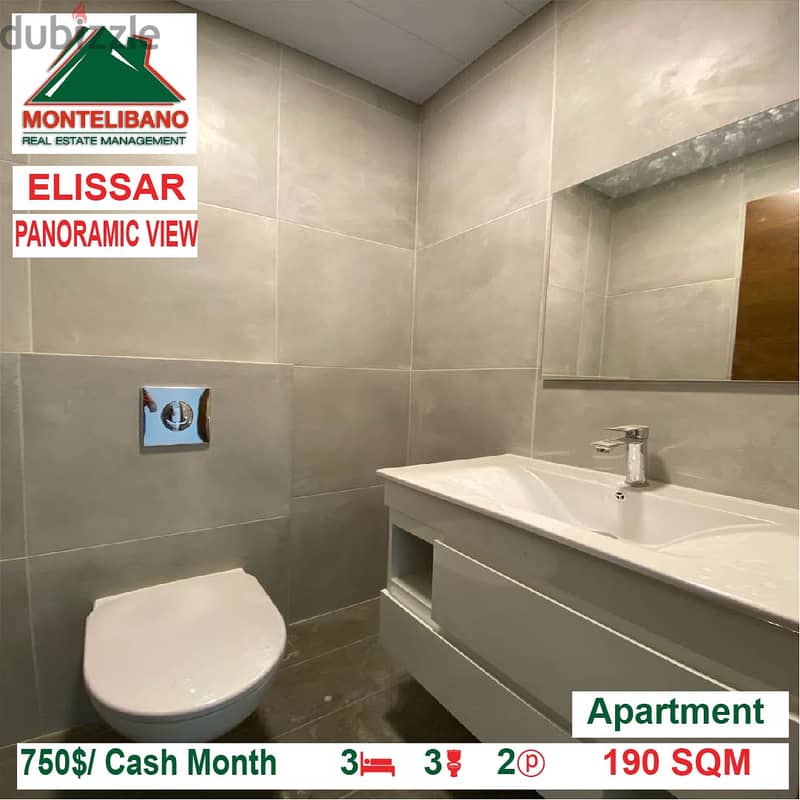750$/Cash Month!! Apartment for rent in Elissar!! 4