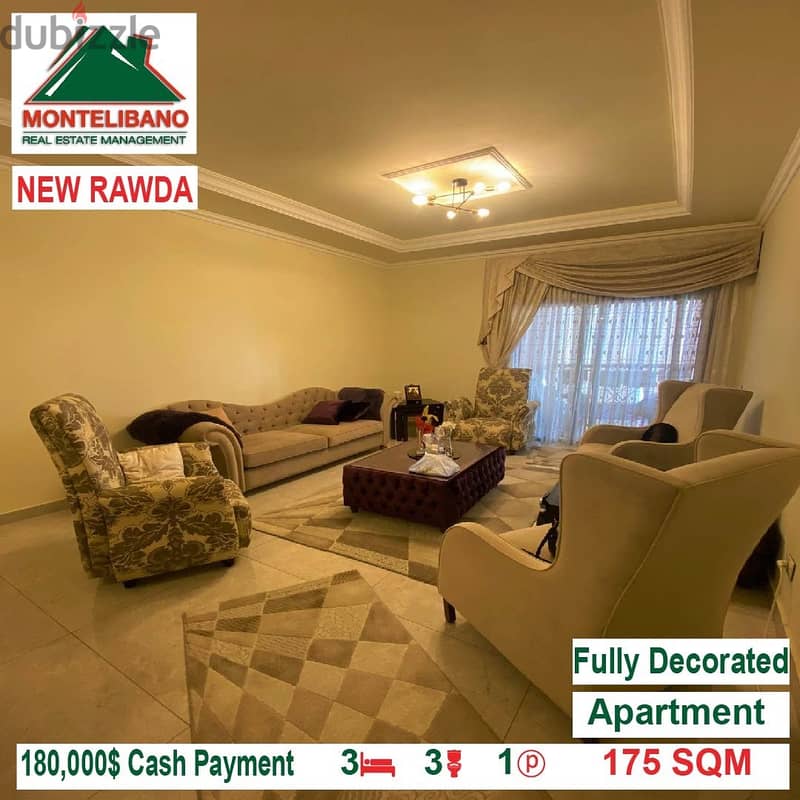 180000$!! Apartment for sale located in New Rawda 0