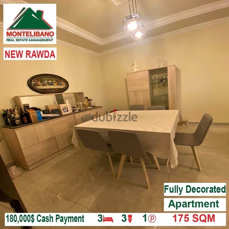 180000$!! Apartment for sale located in New Rawda 1