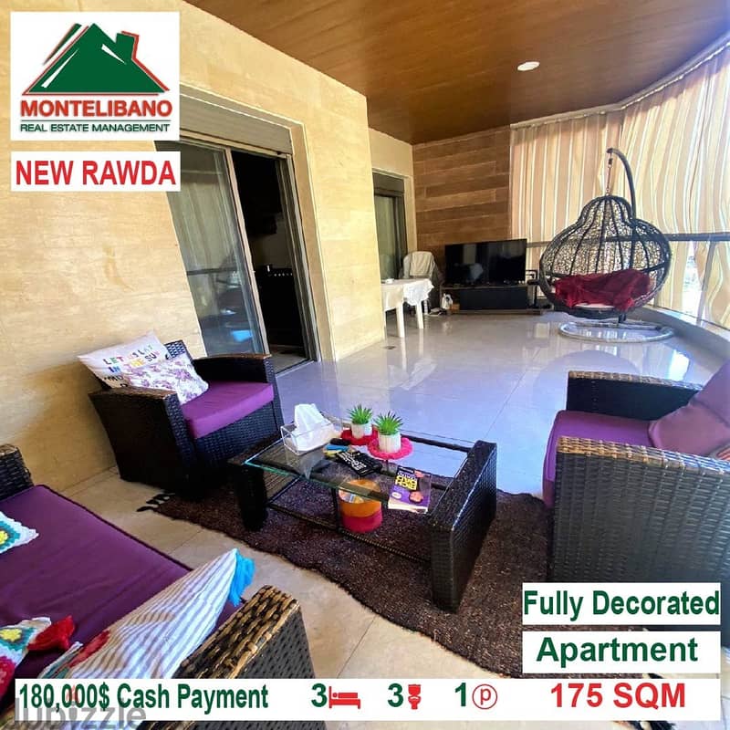 180000$!! Apartment for sale located in New Rawda 2