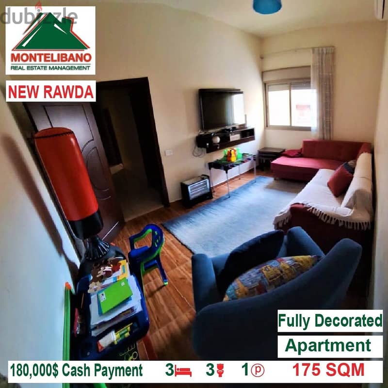 180000$!! Apartment for sale located in New Rawda 4