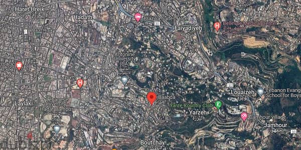 Land 4 sale in Baabda Damascus Road ارض للبيع في بعبدا طريق الشام