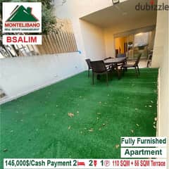 145,000$ Fully Furnished Apartment for sale in Bsalim!!