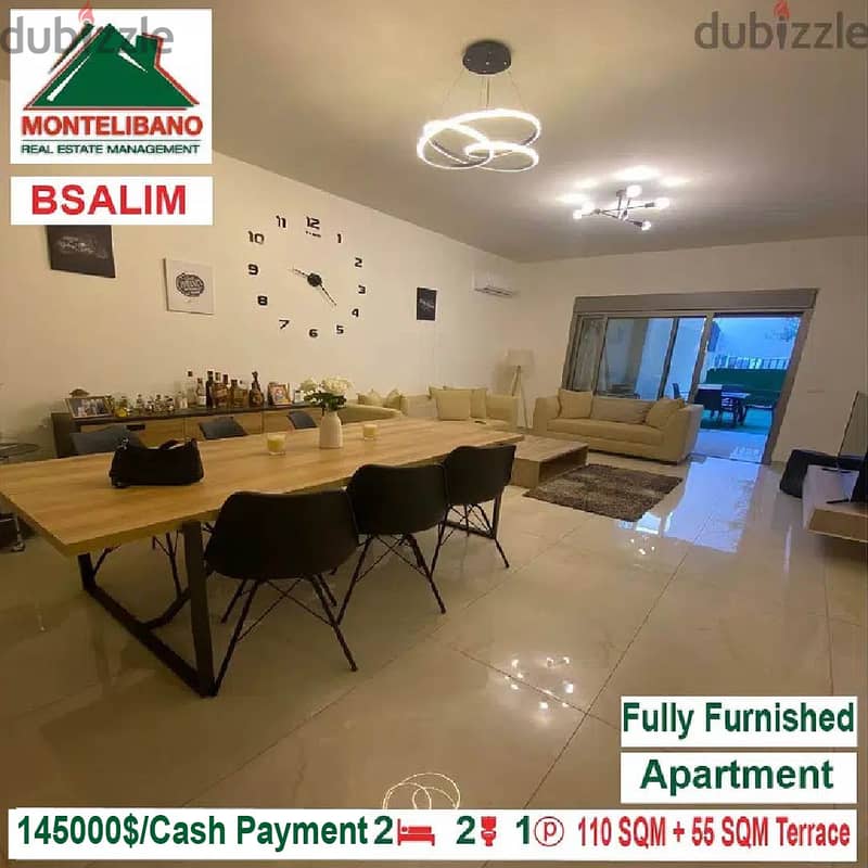 145,000$ Fully Furnished Apartment for sale in Bsalim!! 1