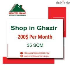 Prime Location Shop for rent in Ghazir!!!