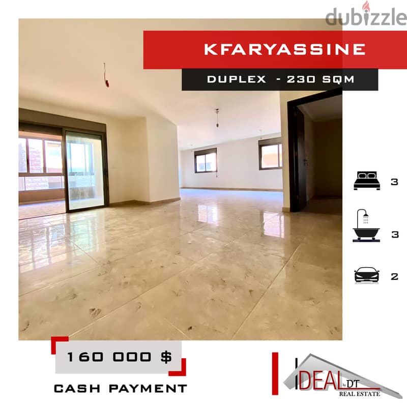 Duplex for sale in kfaryassine 230 SQM REF#CE22045 0