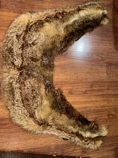 sheepskin rug + badger skin + 2 fox fur real