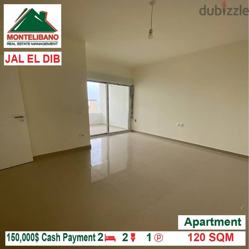 150,000$!! Apartment for sale located in Jal El Dib 1