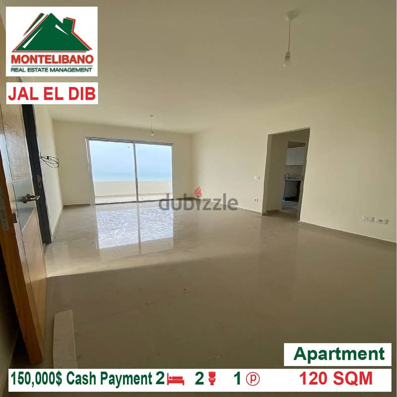 150,000$!! Apartment for sale located in Jal El Dib 2