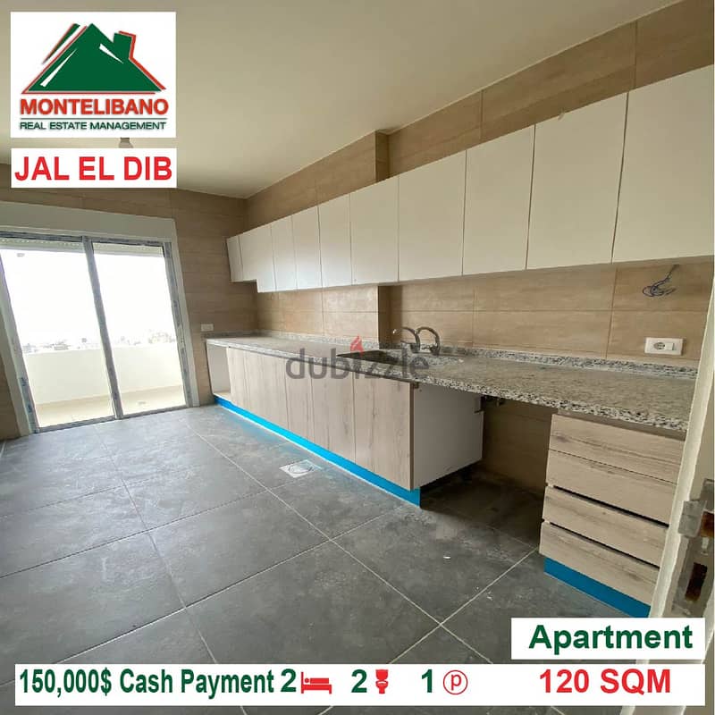 150,000$!! Apartment for sale located in Jal El Dib 3