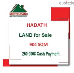 250000$!! LAND for sale located in Hadath