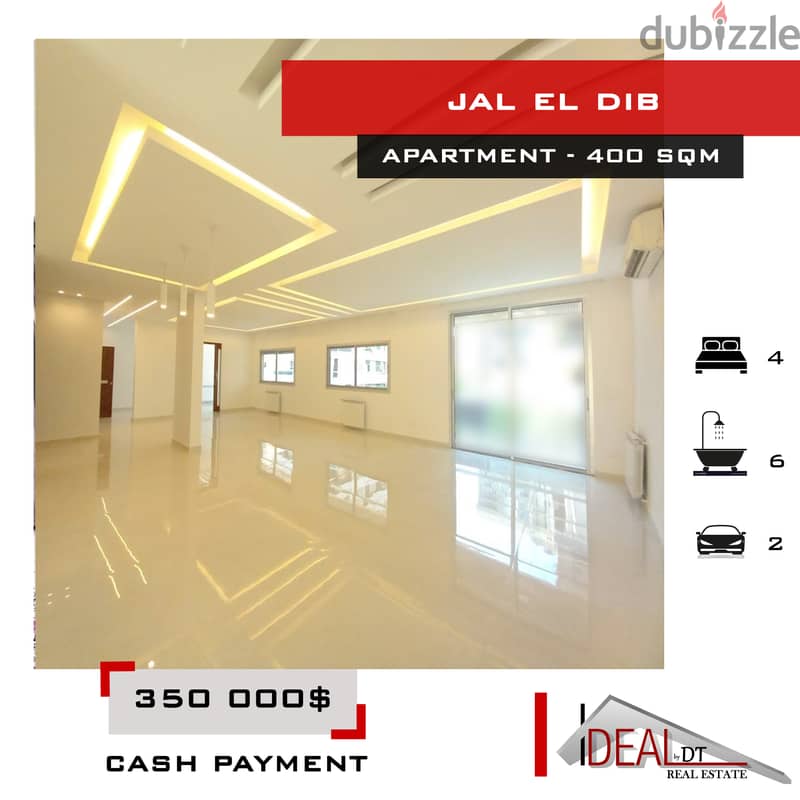 Apartment for sale in Jal el Dib 400 sqm with Terrace ref#eh542 0