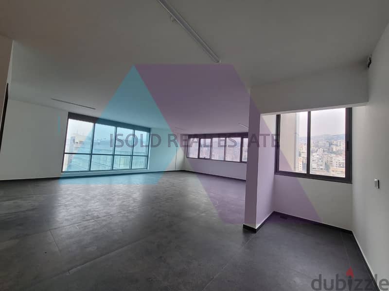 A 90 m2 office having an open sea view for rent in Dbaye 1