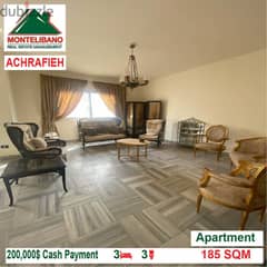 200,000$ Cash Payment!! Apartment for sale in Achrafieh!! 0
