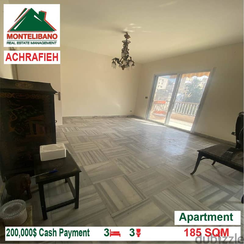 200,000$ Cash Payment!! Apartment for sale in Achrafieh!! 1