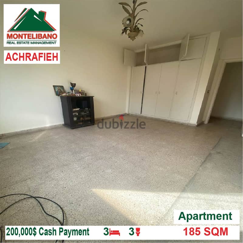 200,000$ Cash Payment!! Apartment for sale in Achrafieh!! 4