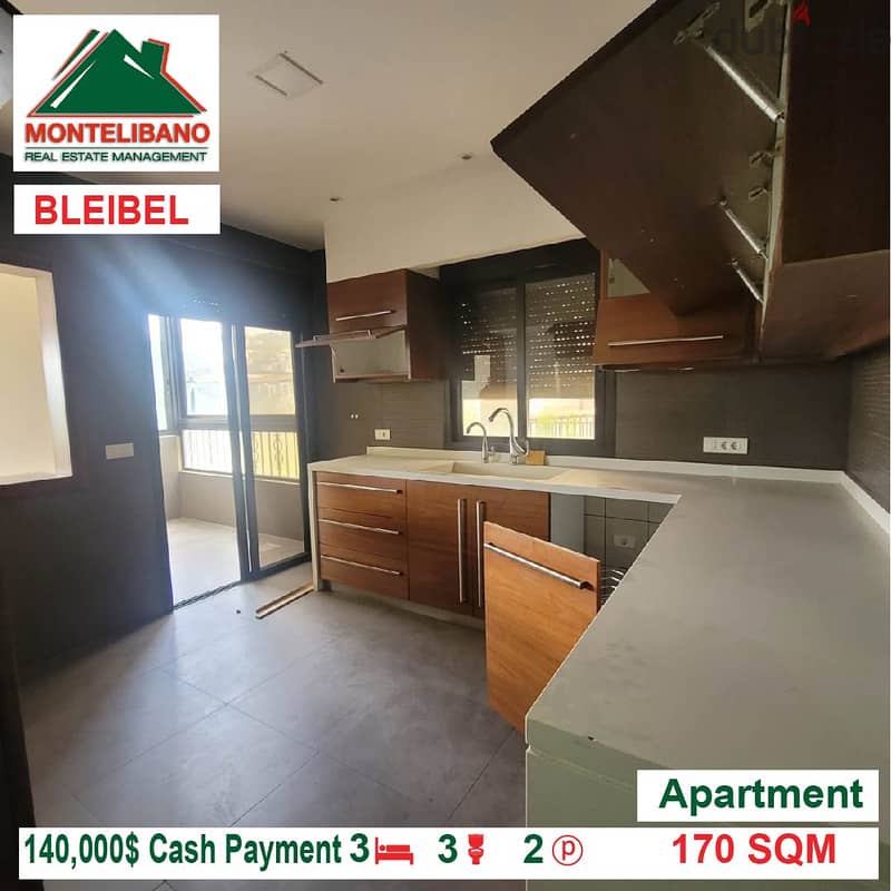 140,000$!! Apartment for sale located in Bleibel 1