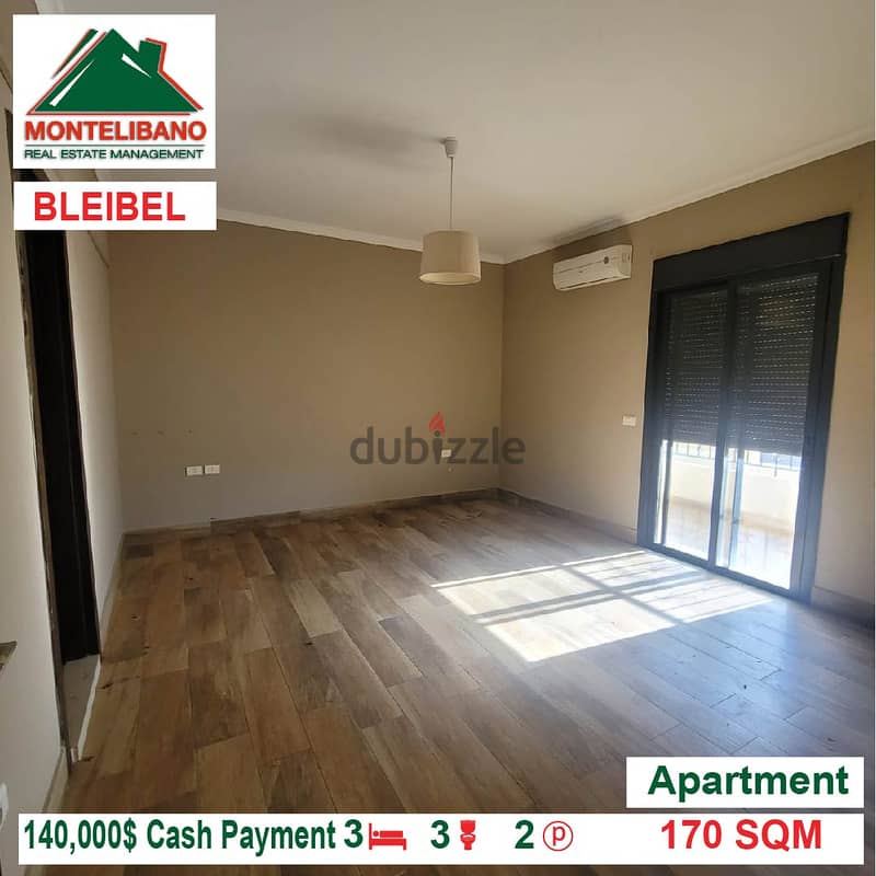 140,000$!! Apartment for sale located in Bleibel 2