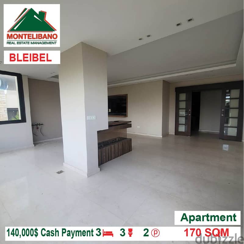 140,000$!! Apartment for sale located in Bleibel 3