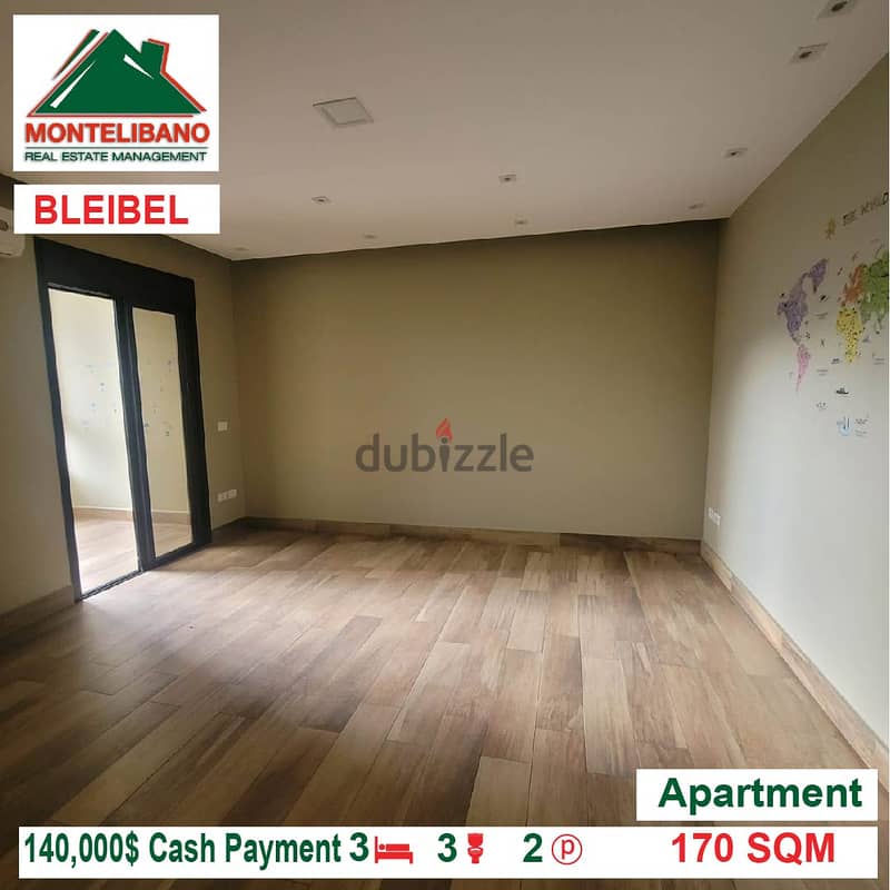 140,000$!! Apartment for sale located in Bleibel 4