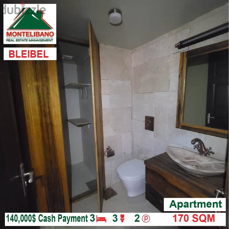 140,000$!! Apartment for sale located in Bleibel 7
