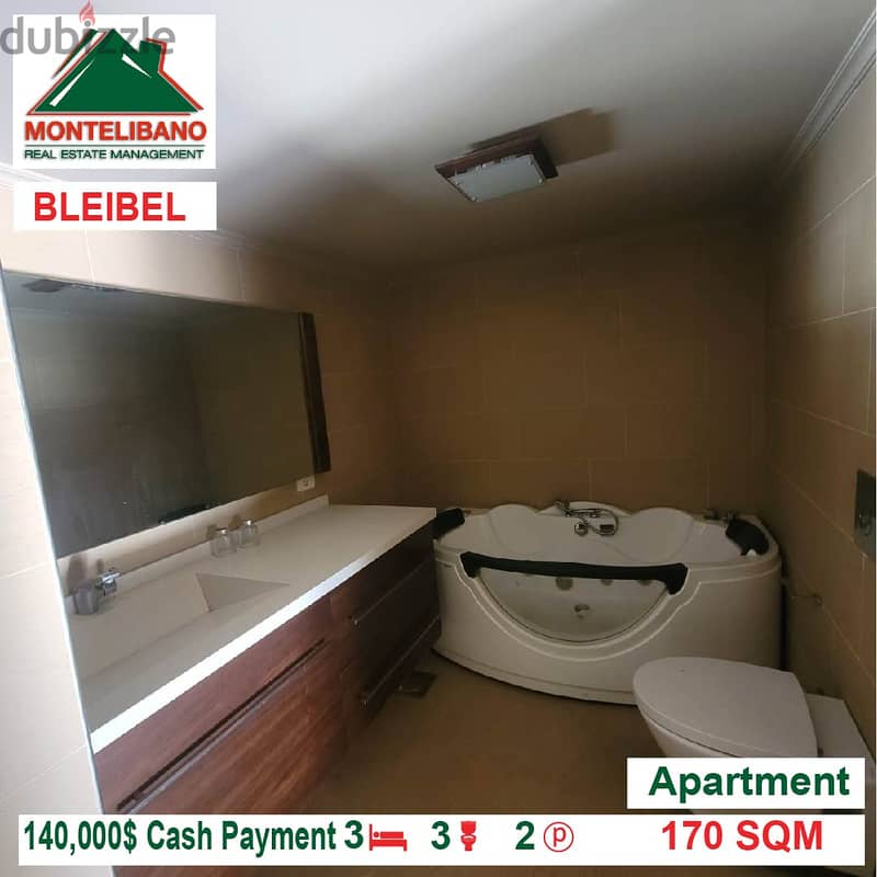 140,000$!! Apartment for sale located in Bleibel 9