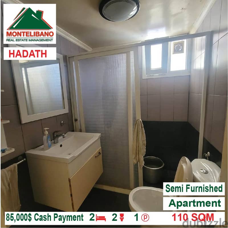 85000$!! Semi Furnished Apartment for sale located in Hadath 5
