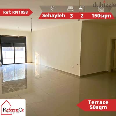 Prime location apartment in sehayle with terrace موقع متميز في السهيلة