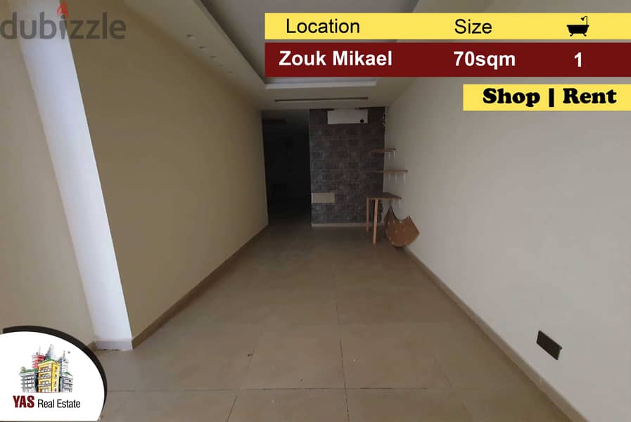 Zouk Mikael 70m2 | Shop for Rent | Great Investment | KS | 0
