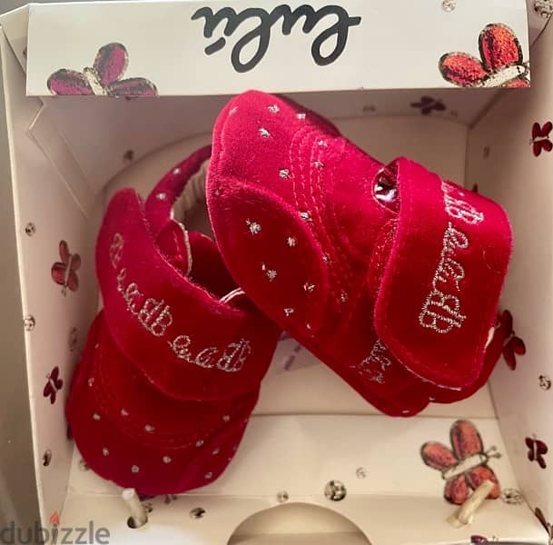 size 15 red velour medical girl baby shoes 2