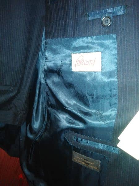 Brioni Suit size 56 dark blue hand made 5