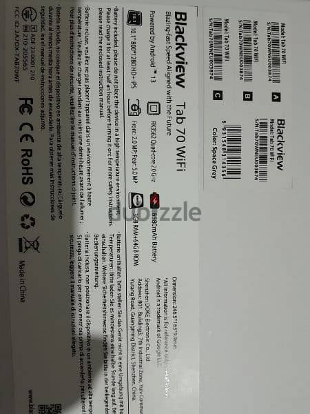 tablet black view  used onlu one time 4