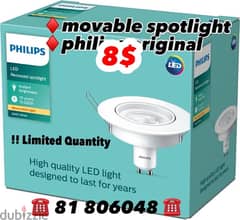 philips spotlight (lamp&base) movable spot @8$