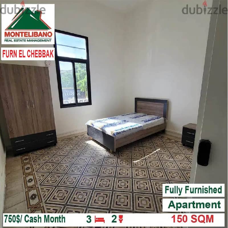 750$!! Fully Furnished Apartment for rent located in Furn Chebbak 4
