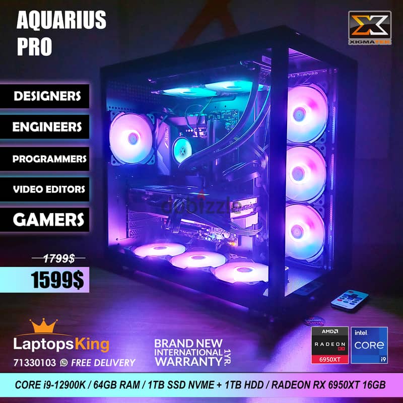 Xigmatek Aquarius PRO i9 12TH New VGA Radeon RX 6950XT Gaming Desktop 0