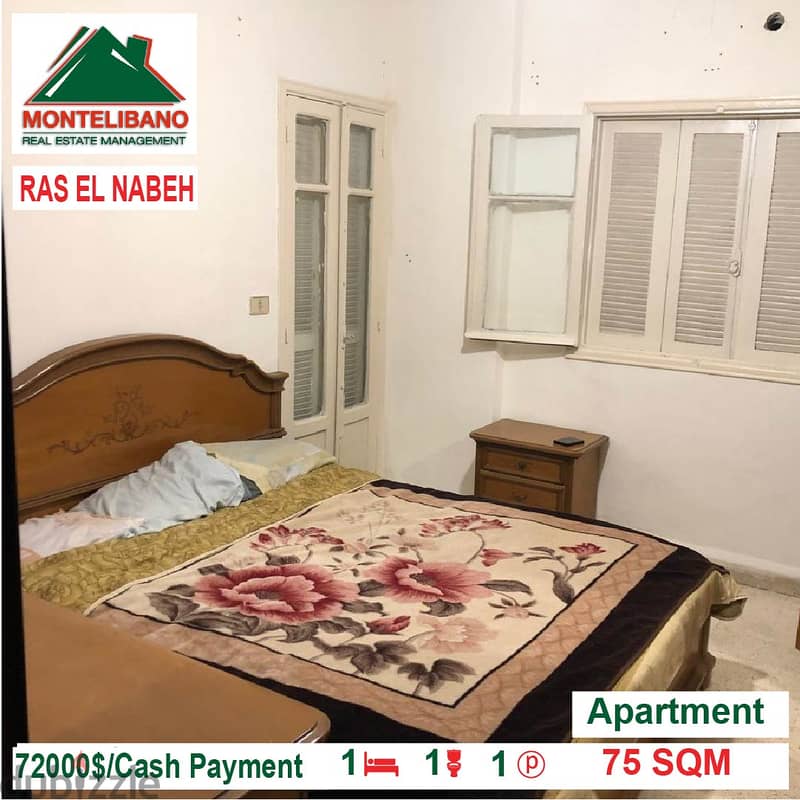 72000$!! Apartment for sale located in Ras El Nabeh 1