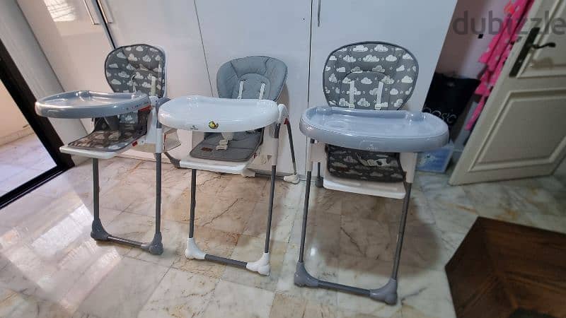 3 lorelli high chairs in very good and clean condition 5