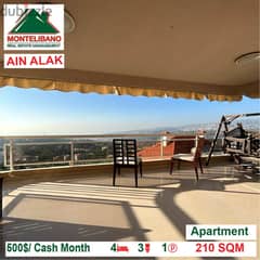 500$/Cash Month!! Apartment for rent in Ain Alak!!