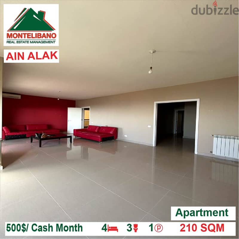 500$/Cash Month!! Apartment for rent in Ain Alak!! 2