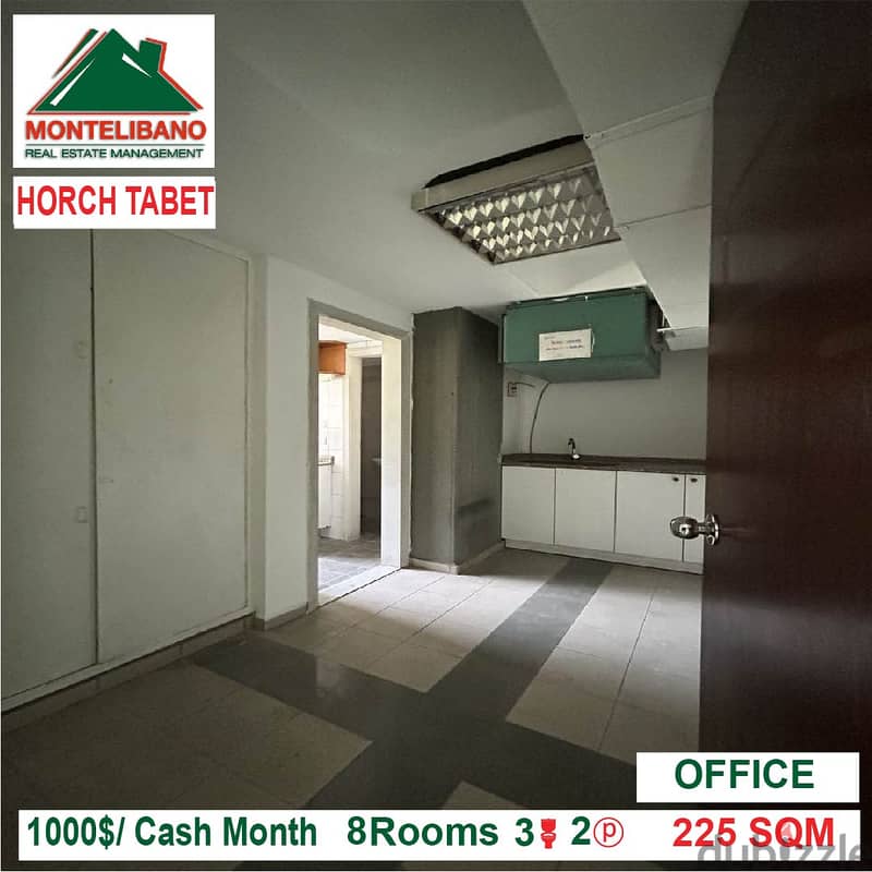 1000$/Cash Month!! Office for rent in Horch Tabet!! 2