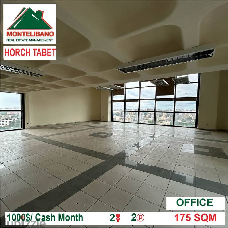 1000$/Cash Month!! Office for rent in Horch Tabet!! 1