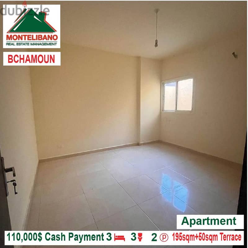 110,000$!! Apartment + Terrace for sale located in Bchamoun 1