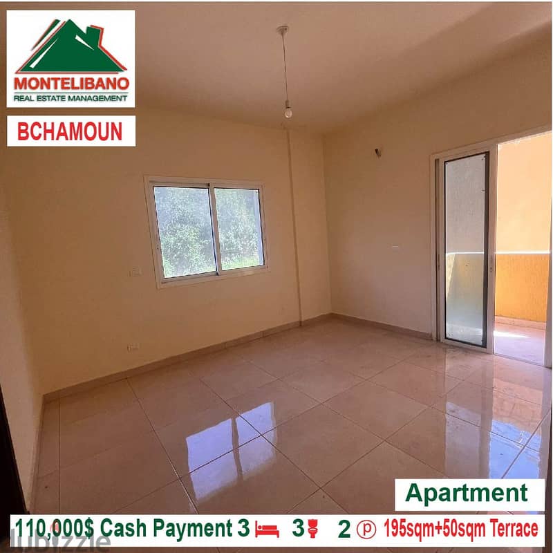 110,000$!! Apartment + Terrace for sale located in Bchamoun 2