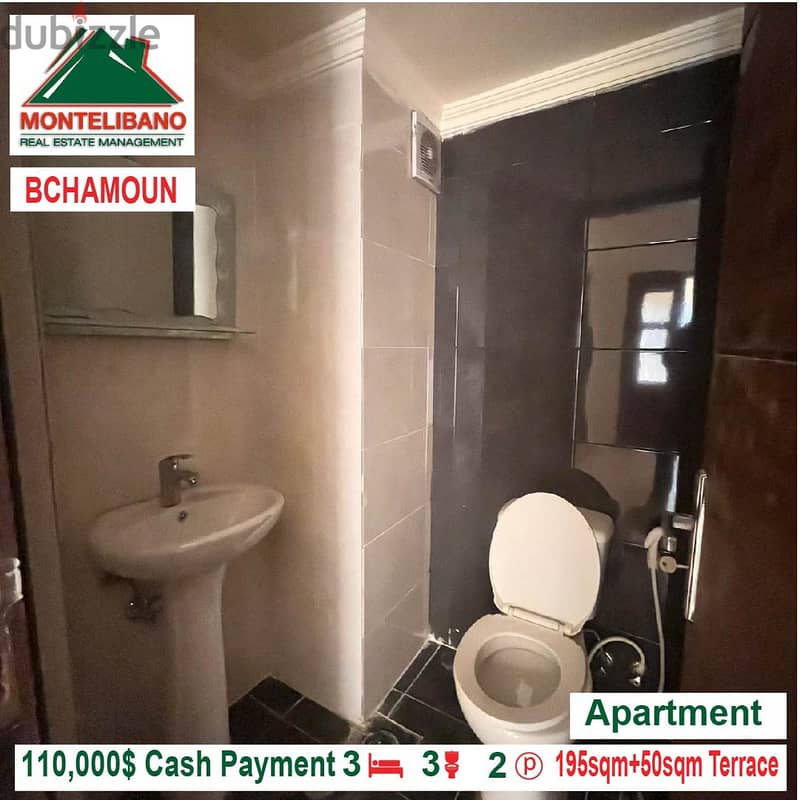 110,000$!! Apartment + Terrace for sale located in Bchamoun 3
