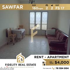 Apartment for rent in Sawfar FS17