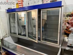 Open fridge and semi open close freezer for retail shops