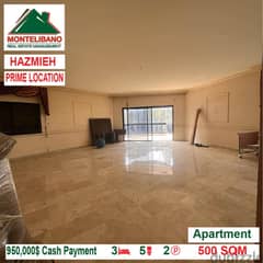 950000$!! Apartment for sale located in Hazmieh