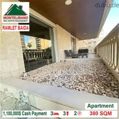 1,100,000$!!! Apartment for sale located in Ramlet Baida