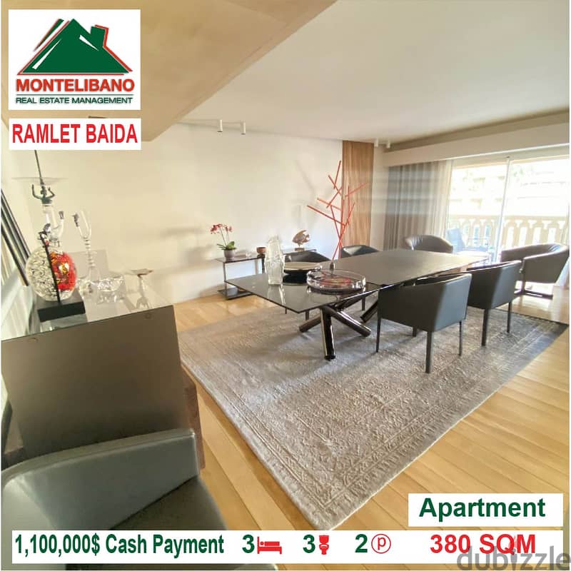 1,100,000$!!! Apartment for sale located in Ramlet Baida 1
